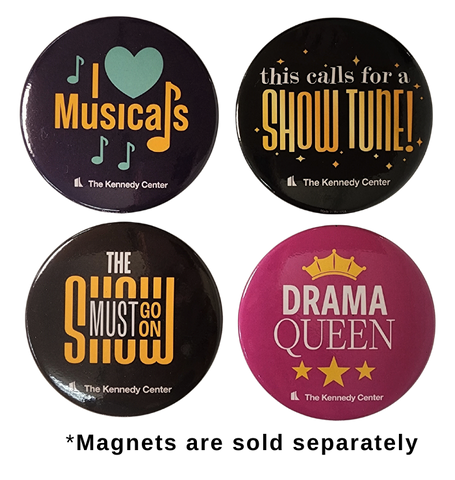 Theater Phrases Round Magnet