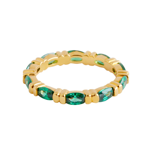 Jacqueline Kennedy Collection Faux Emerald Anniversary Ring