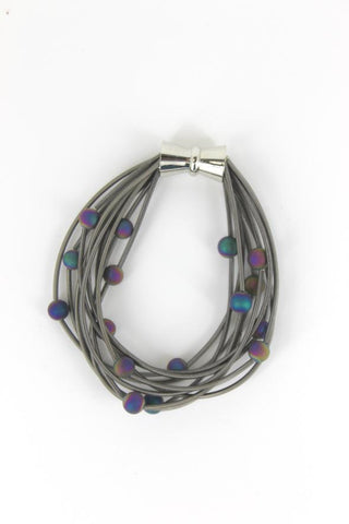 Geode Piano Wire Bracelet