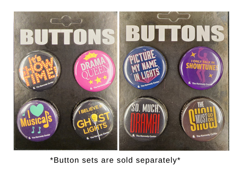 Theater Sayings set of 4 Small Buttons